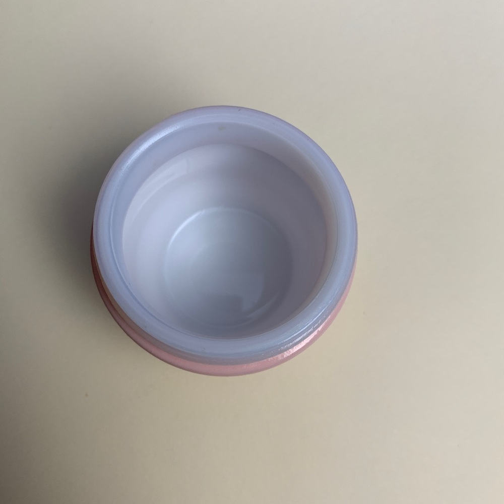 VTG Olay Vitalizing Cream Empty Pink Milk Glass Jar Vintage Cosmetics Beauty - Picture 9 of 13